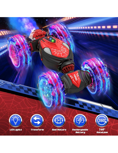 Coche Stunt Control Remoto Aleath 4WD 360 Luz y Música