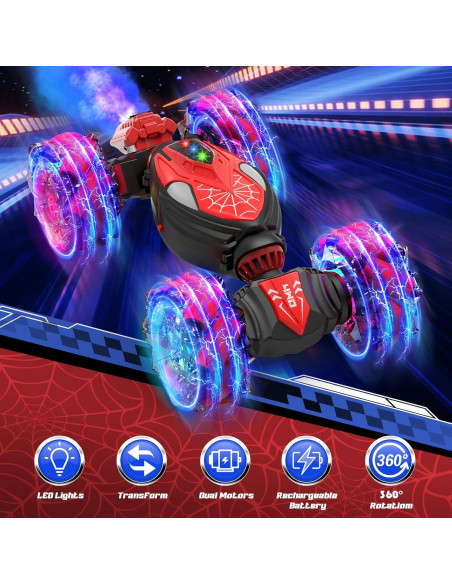 Coche Stunt Control Remoto Aleath 4WD 360 Luz y Música
