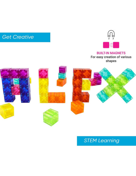 BrainSpark 48PCS Bloques Magnéticos Montessori 2.2cm BrainSpark 48PCS Bloques Magnéticos Montessori 2.2cm