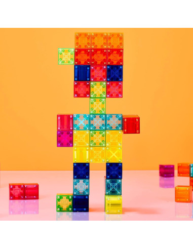 BrainSpark 48PCS Bloques Magnéticos Montessori 2.2cm