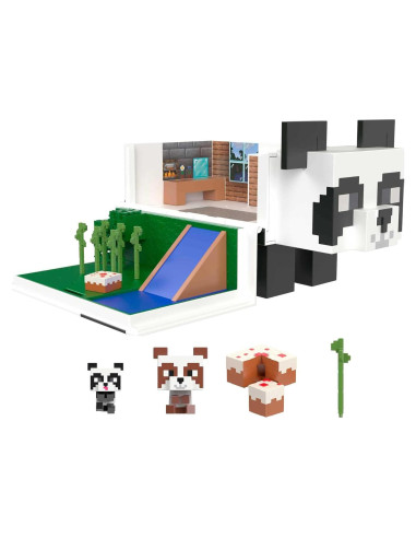 Set de Juego Panda Mattel Minecraft con 2 Figuras y Pastel