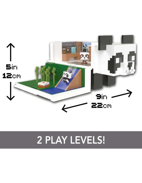 Set de Juego Panda Mattel Minecraft con 2 Figuras y Pastel