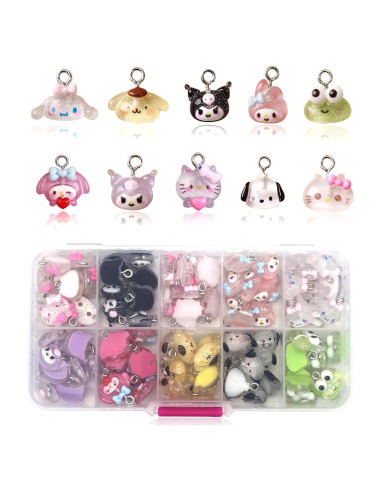 100 Piezas Encantadores de Resina YOKUSHI para Joyería DIY