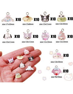 100 Piezas Encantadores de Resina YOKUSHI para Joyería DIY 2