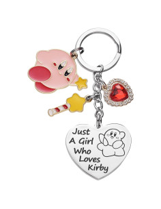 Llavero de Kirby Acero Inoxidable 3.5cm Regalo para Mujeres