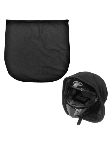 Bolsa para Casco KVAEY Negra, Tela de Nailon, Compacta