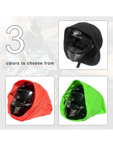 Bolsa para Casco KVAEY Negra, Tela de Nailon, Compacta