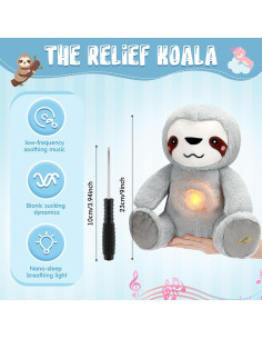 Animal de Peluche Respirador HyDren Perezoso 23 cm Calmante 2