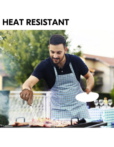 Guantes de Trabajo Vgo de Cuero Marrón Talla L Resistentes