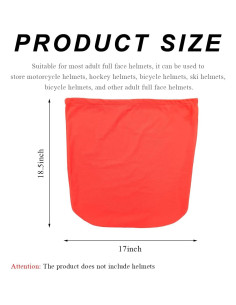 Bolsa para Casco KVAEY Naranja, Tela de Nailon, 47x43 cm 2
