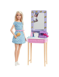 Muñeca Barbie Malibu con Tocador y Accesorios - 29.2 cm
