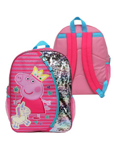 Mochila Peppa Pig 16" para Niñas con Lentejuelas Invertibles 2