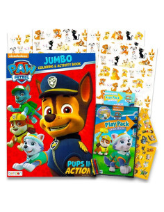 Conjunto Libro para Colorear Jumbo Paw Patrol - 96 Páginas