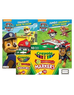 Set de Colorear Paw Patrol con 24 Crayones y 10 Marcadores Crayola