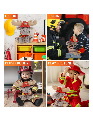 DolliBu Reno Bombero Peluche Personalizable 20 cm