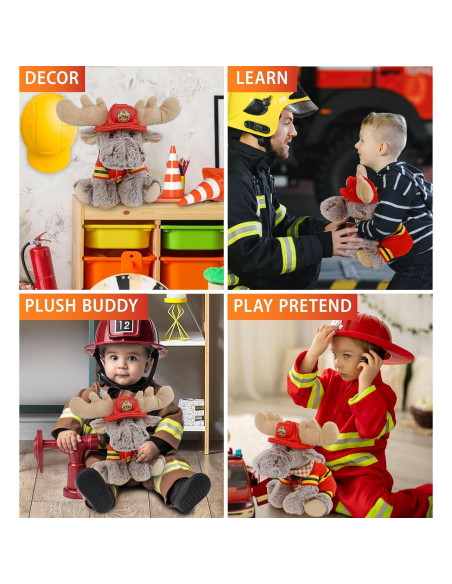 DolliBu Reno Bombero Peluche Personalizable 20 cm
