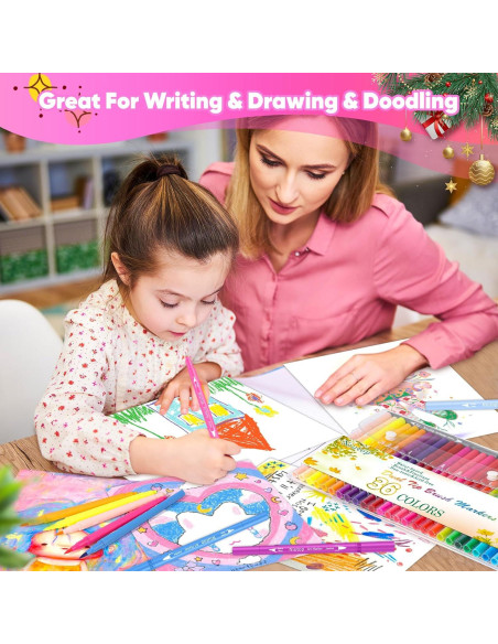 Marcadores Niutop 36 Colores Doble Punta Fina y Brocha