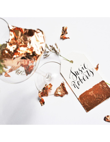 Juego de Hojas de Imitación de Oro 300 Hojas 14x14 cm