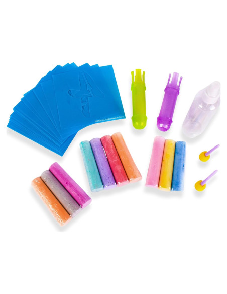 Set de Tiza Creativa Sunny Days - 10 Colores y 35 Plantillas