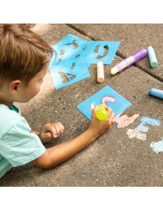 Set de Tiza Creativa Sunny Days - 10 Colores y 35 Plantillas 2