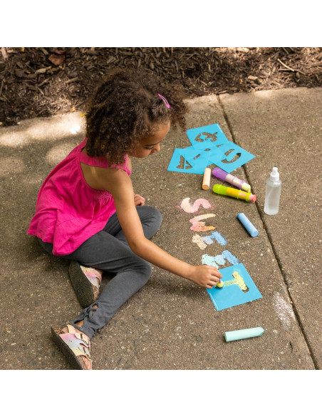 Set de Tiza Creativa Sunny Days - 10 Colores y 35 Plantillas