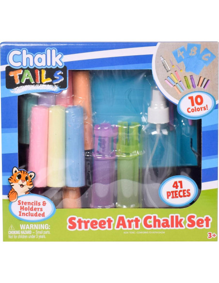 Set de Tiza Creativa Sunny Days - 10 Colores y 35 Plantillas