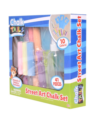 Set de Tiza Creativa Sunny Days - 10 Colores y 35 Plantillas