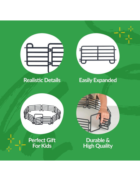 Conjunto de Paneles de Cerca de Corral Big Country Toys 7 Piezas