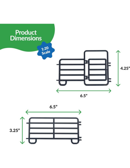 Conjunto de Paneles de Cerca de Corral Big Country Toys 7 Piezas