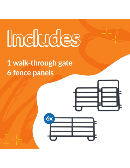 Conjunto de Paneles de Cerca de Corral Big Country Toys 7 Piezas