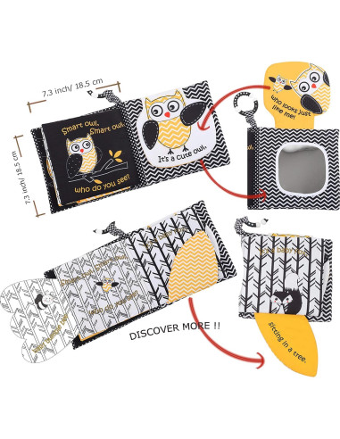 2PCS Libro de Tela para Bebés Bebemondo - Juguete de Granja