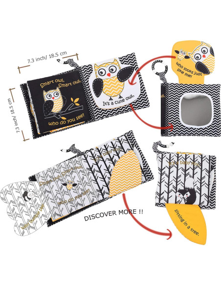 2PCS Libro de Tela para Bebés Bebemondo - Juguete de Granja