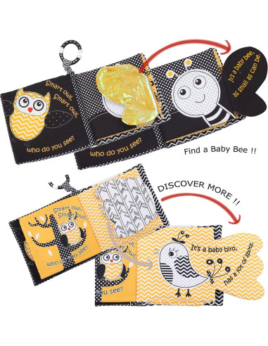 2PCS Libro de Tela para Bebés Bebemondo - Juguete de Granja