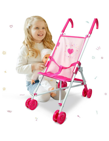 Carrito de Muñecas Anivia DB102pink Plegable y Ajustable