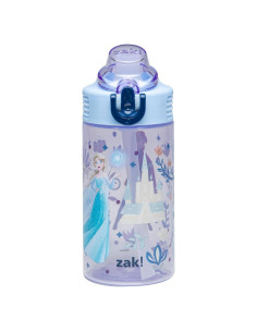 Botella de Agua Infantil Zak Designs Frozen 473ml con Pajilla