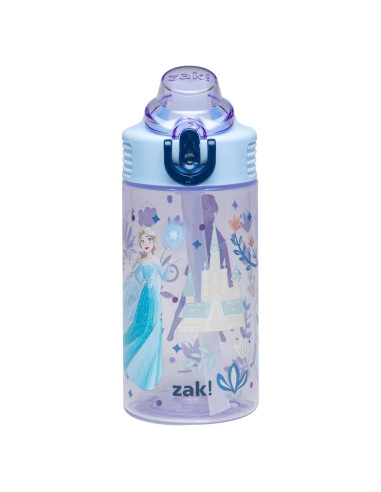 Botella de Agua Infantil Zak Designs Frozen 473ml con Pajilla