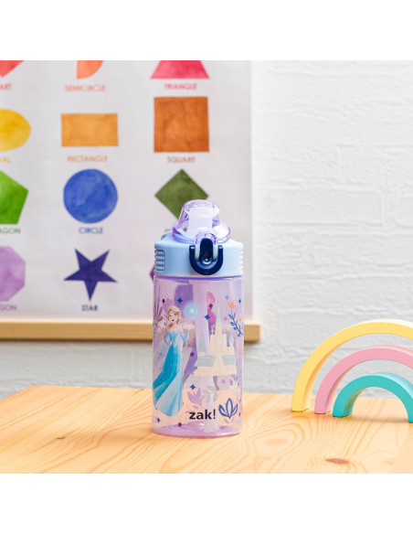 Botella de Agua Infantil Zak Designs Frozen 473ml con Pajilla