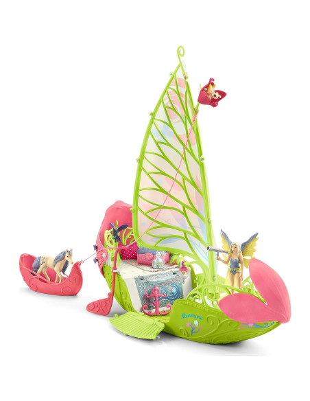 Juego de Juguetes Schleich Bayala Barco Mágico de Flores 19 Piezas
