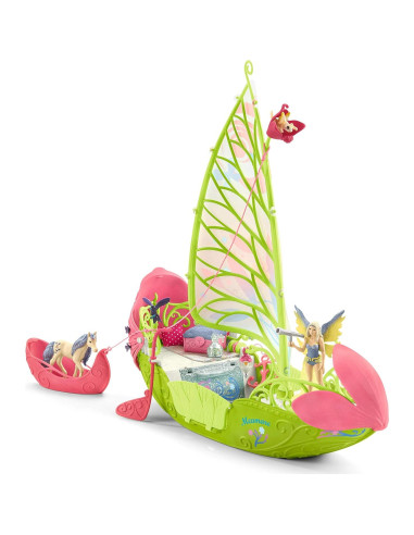 Juego de Juguetes Schleich Bayala Barco Mágico de Flores 19 Piezas