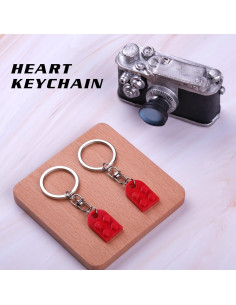 Juego de Llaveros Corazón para Parejas - 2 Piezas Coloridas 2