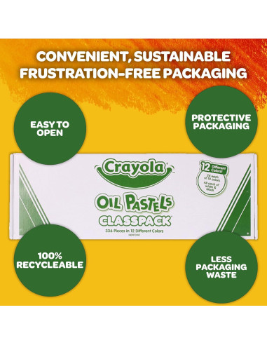 Crayones de Aceite Crayola 336ct 12 Colores Jumbo