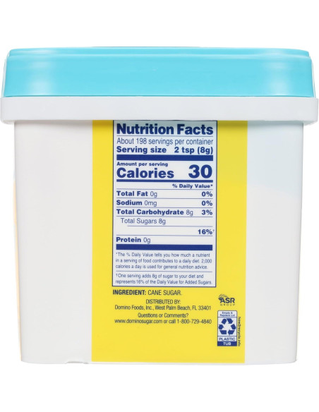 Azúcar Granulado Ultrafino Domino 1.59 kg Tubo Fácil Uso