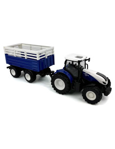 Tractor R/C Big Country Toys Dually 1:24 Azul con Remolque