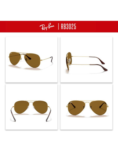 Gafas de sol Ray-Ban RB3025 Aviator Metal Dorado B-15