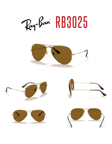 Gafas de sol Ray-Ban RB3025 Aviator Metal Dorado B-15