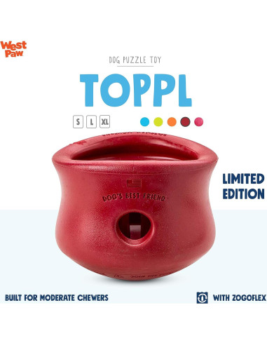 Juguete Interactivo para Perros West Paw Toppl Extra Grande Rojo