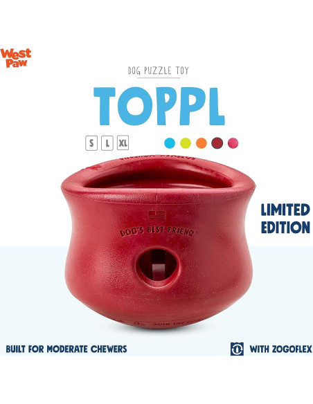 Juguete Interactivo para Perros West Paw Toppl Extra Grande Rojo