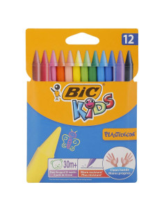 Crayones BIC Kids Plastidecor Afilables 12 Colores Asortidos