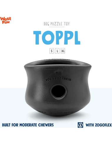 Juguete para Perros West Paw Toppl X-Large Negro Interactivo