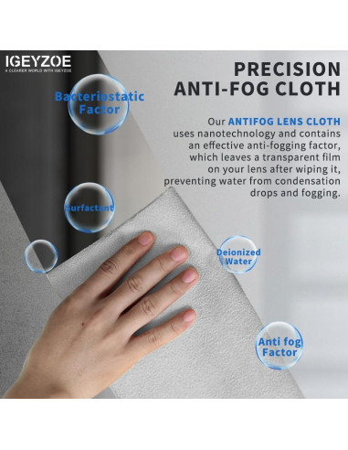Paquete de 3 Paños Secos Antivaho iGeyzoe Microfibra